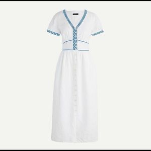 J Crew Linen Midi Dress